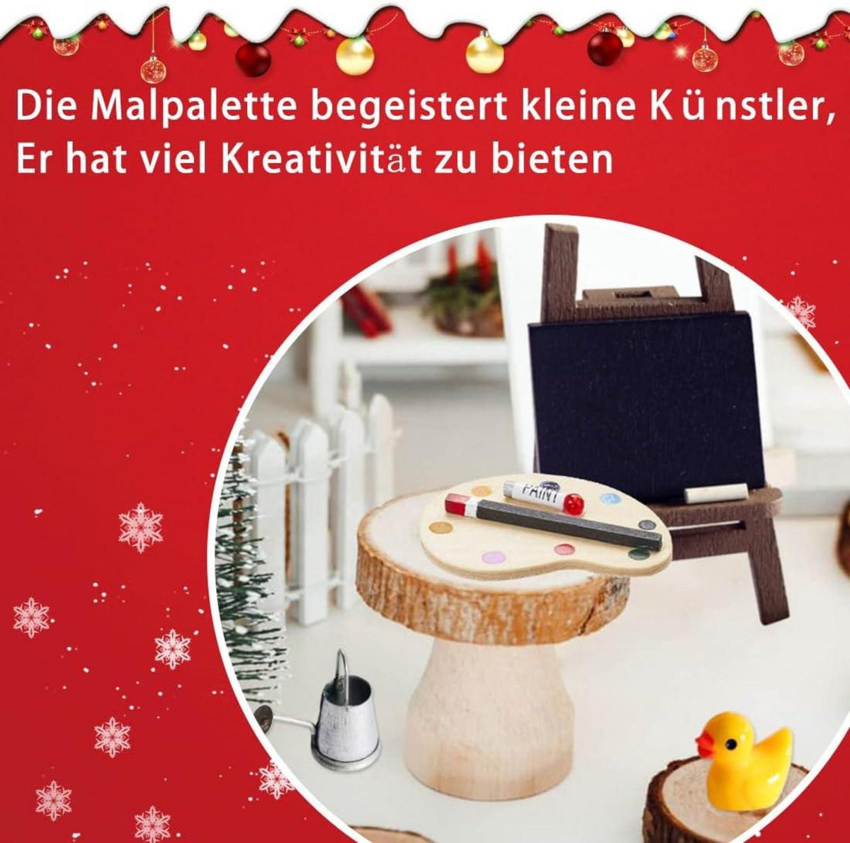 Wichtel Zubehör Set Miniatur Mal-Kunst 1/12 Puppenhaus
