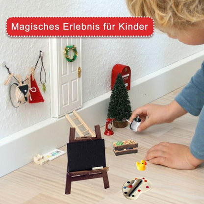 Wichtel Zubehör Set 12 Stück Weihnachten Puppenhaus DIY Staffelei Ente Topf