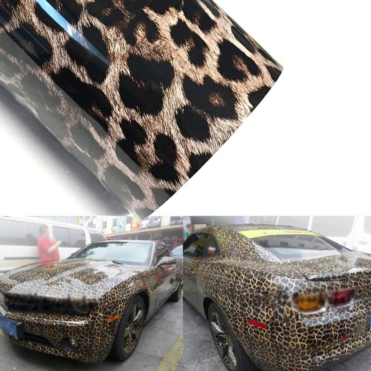 Leoparden Autofolie glänzend, Car Wrapping Folie 50x152cm