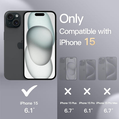 Silikon Hülle für iPhone 15 6,1 Zoll, Stoßfest, Sturmblau