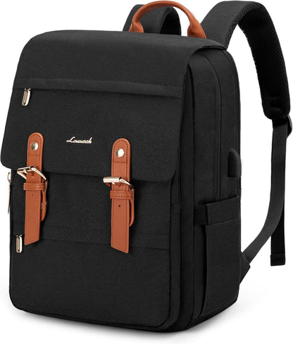 Schulrucksack Mädchen LOVEVOOK Daypack Laptop 15.6 Zoll Schwarz