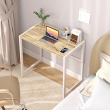 Kleiner Klappbarer Schreibtisch 80x48 cm Keine Montage Beige