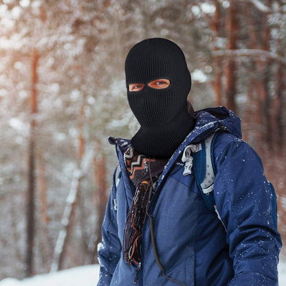 Gestrickte Sturmhaube mit Löchern – Ski & Outdoor Wintermaske