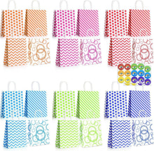 Geschenktüten Set 24-tlg. mit Muster 27x22x11cm & Sticker