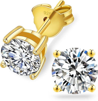 Moissanite Ohrringe Silber 925 0,6/1/1,2/1,6/2/3 Karat Diamant Ohrstecker