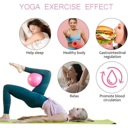 Gymnastikball 25cm Rosa mit Strohhalm für Yoga & Pilates