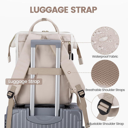 Großer Damen Laptop Rucksack 15.6 Zoll Schulrucksack Teenager Mädchen Business
