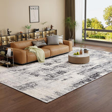 Teppich Kurzflor Wohnzimmer Grau Modern Abstrakt 240x340 cm