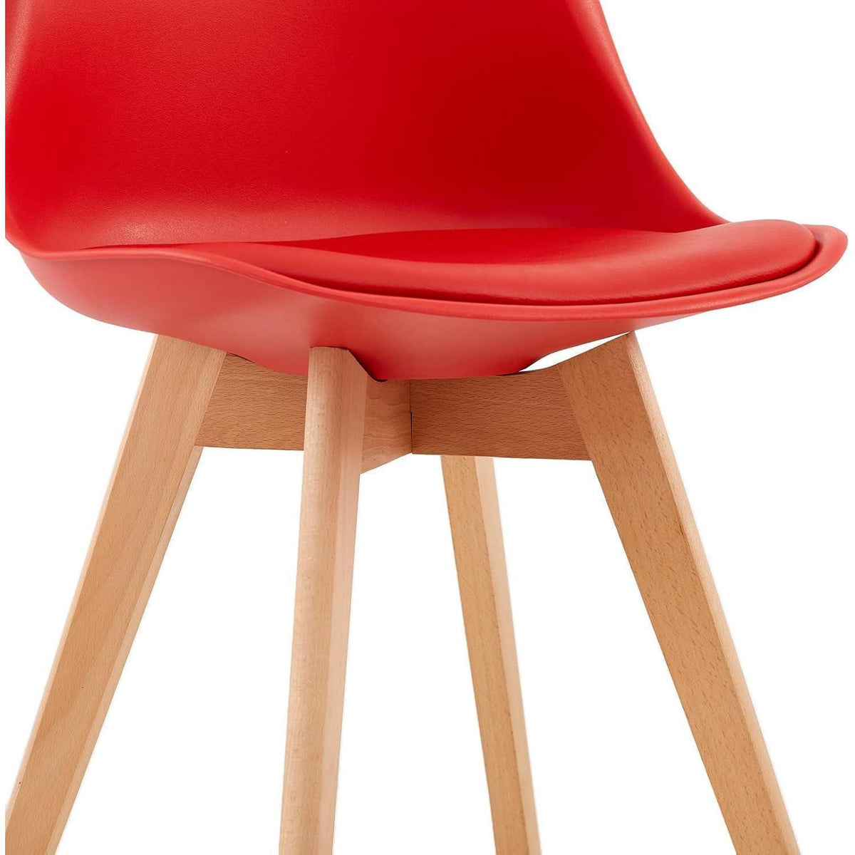 4 Esszimmerstühle skandinavisches Design, rot