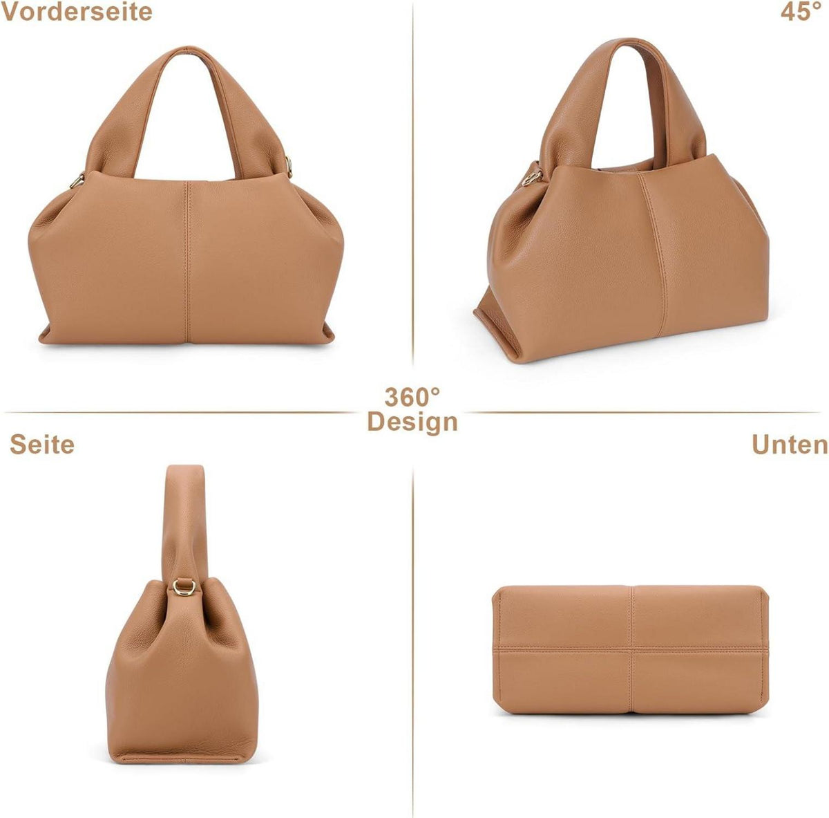 Kleine Handtasche PU Leder Vintage Umhängetasche Beuteltasche