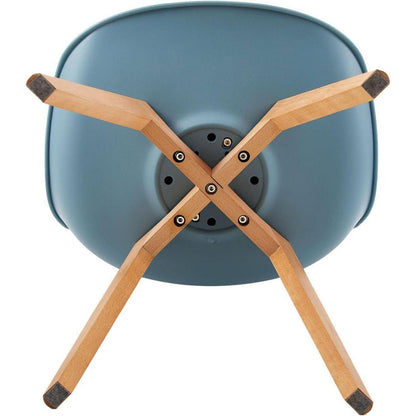 Esszimmerstühle Set 8 Buche Holz, Skandinavisch, Morandi Lichtblau