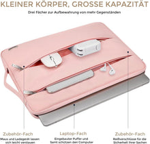 Voova Laptophülle 15,6-16 Zoll Damen Herren Prinzessin Rosa