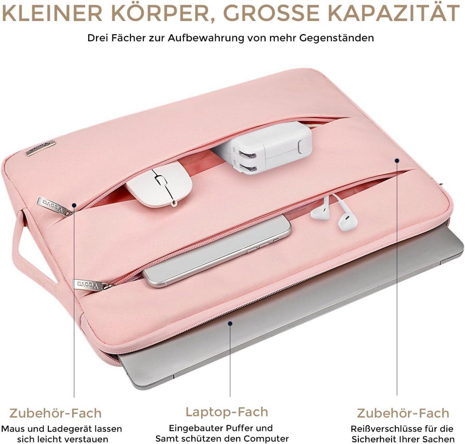Voova Laptop-Hülle 15 Zoll Schutzhülle Macbook Air 15 rosa
