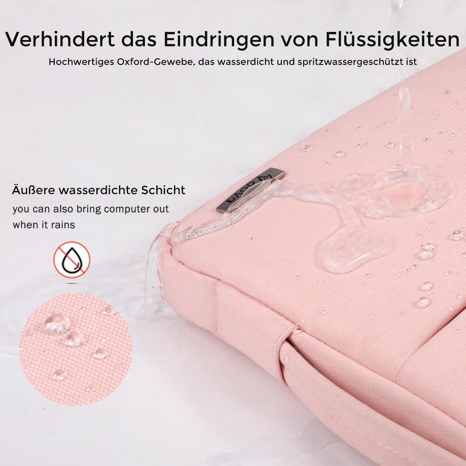 Voova Laptop Sleeve 15 Zoll Schutzhülle Macbook Air 15 - Rosa