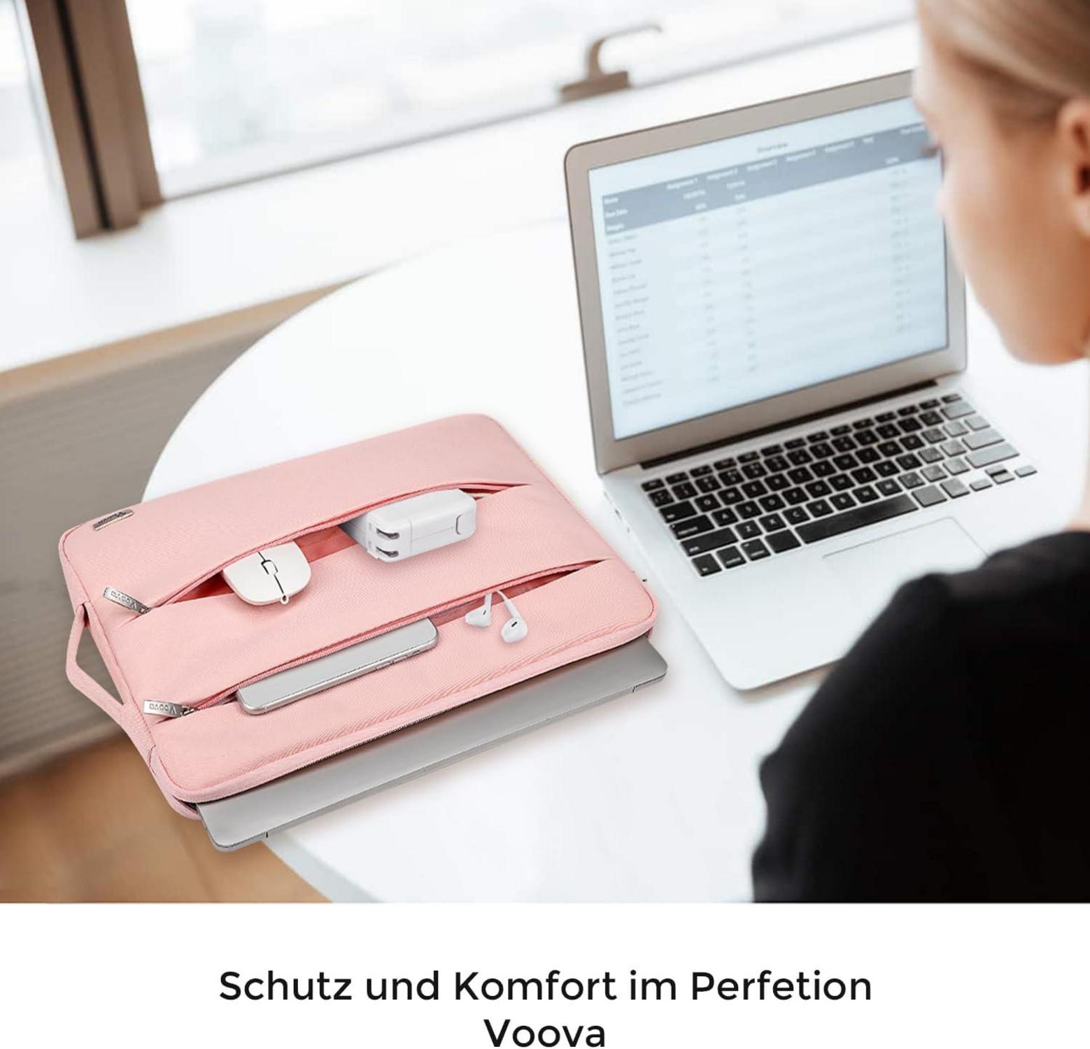 Voova Laptop Hülle 14-15 Zoll Rosa Sleeve Tasche Schutzhülle