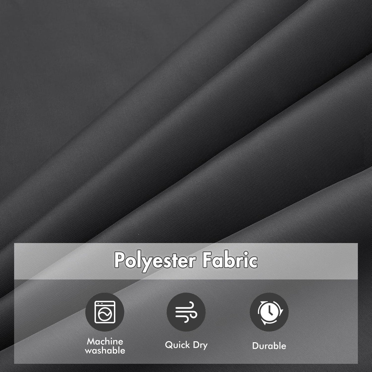 Duschvorhang 150x180cm Dunkelgrau Wasserdicht Anti-schimmel Textil