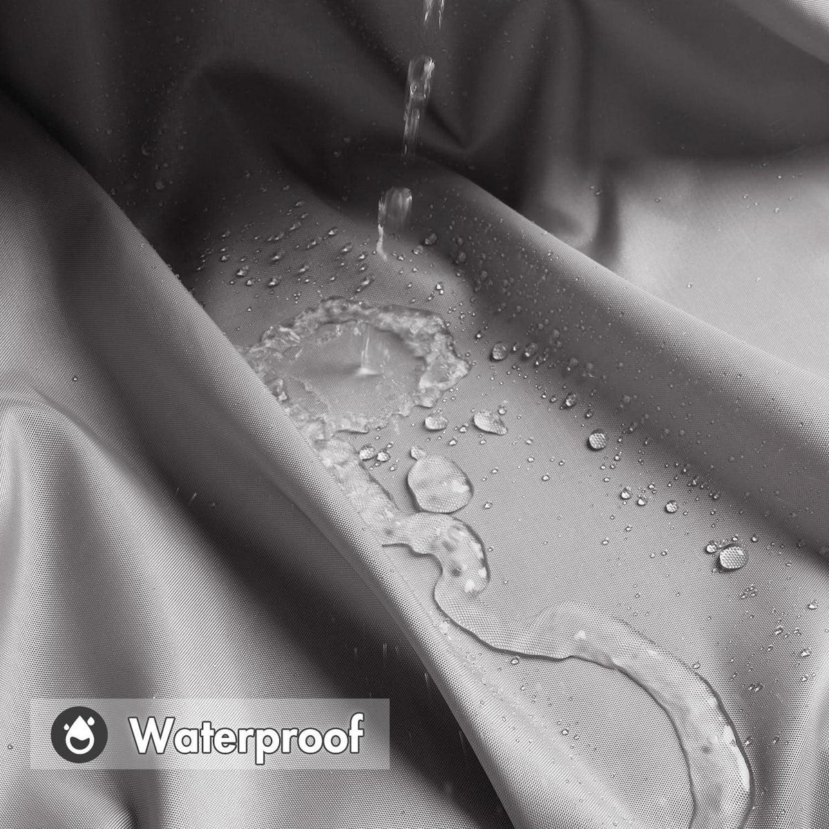 MIULEE Duschvorhang 180x210cm Grau Wasserdicht Anti-Schimmel Textil Waschbar Schnelltrocknend