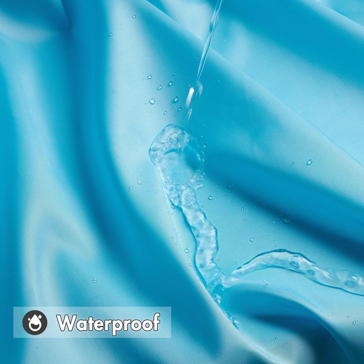 Duschvorhang 120x180cm Hellblau Wasserdicht Anti-schimmel Textil Waschbar Schnelltrocknend Badezimmer