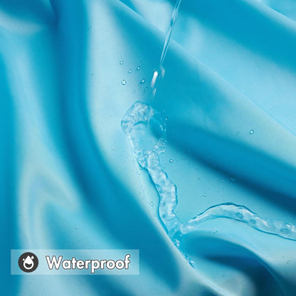 Duschvorhang 120x180cm Hellblau Wasserdicht Anti-schimmel Textil Waschbar Schnelltrocknend Badezimmer