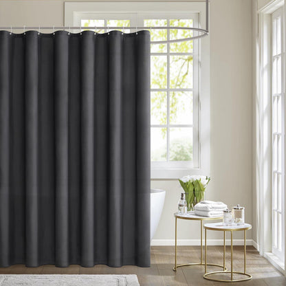 MIULEE Duschvorhang 240x200cm Dunkelgrau Wasserdicht