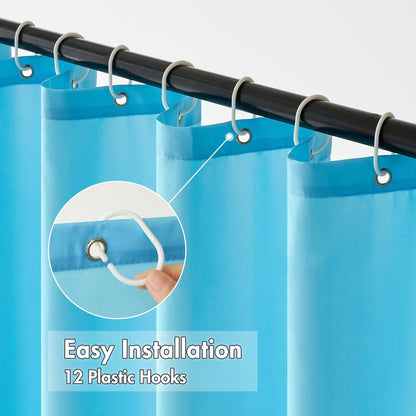 Duschvorhang Wasserdicht Anti-schimmel Textil 180x210cm Blau