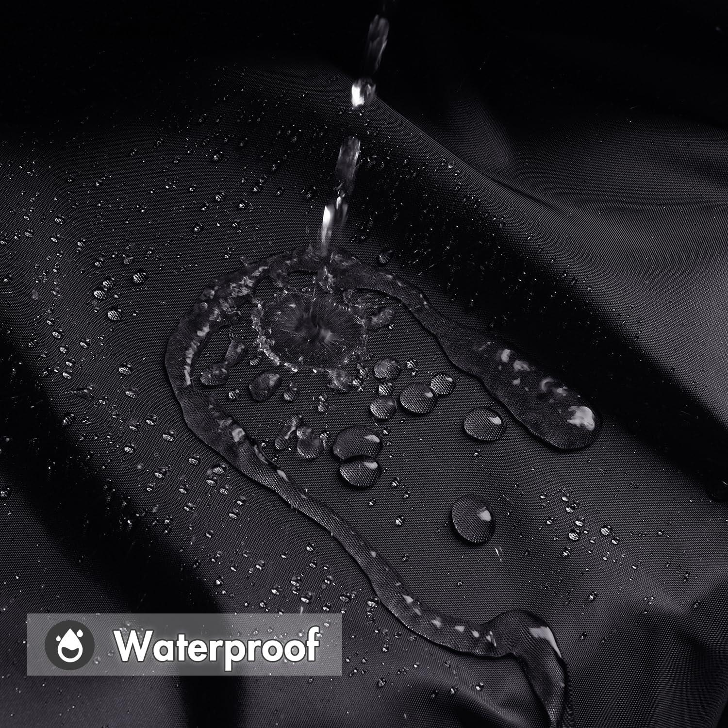 MIULEE Duschvorhang 150x180cm Schwarz Wasserdicht Badvorhang Anti-schimmel Textil Waschbar Schnelltrocknend Badezimmer