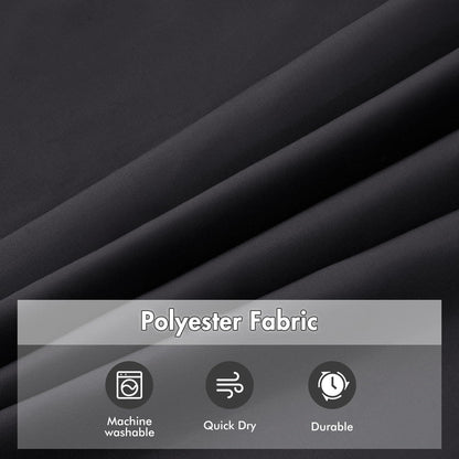 Duschvorhang Schwarz 120x180cm Wasserdicht Textil Waschbar