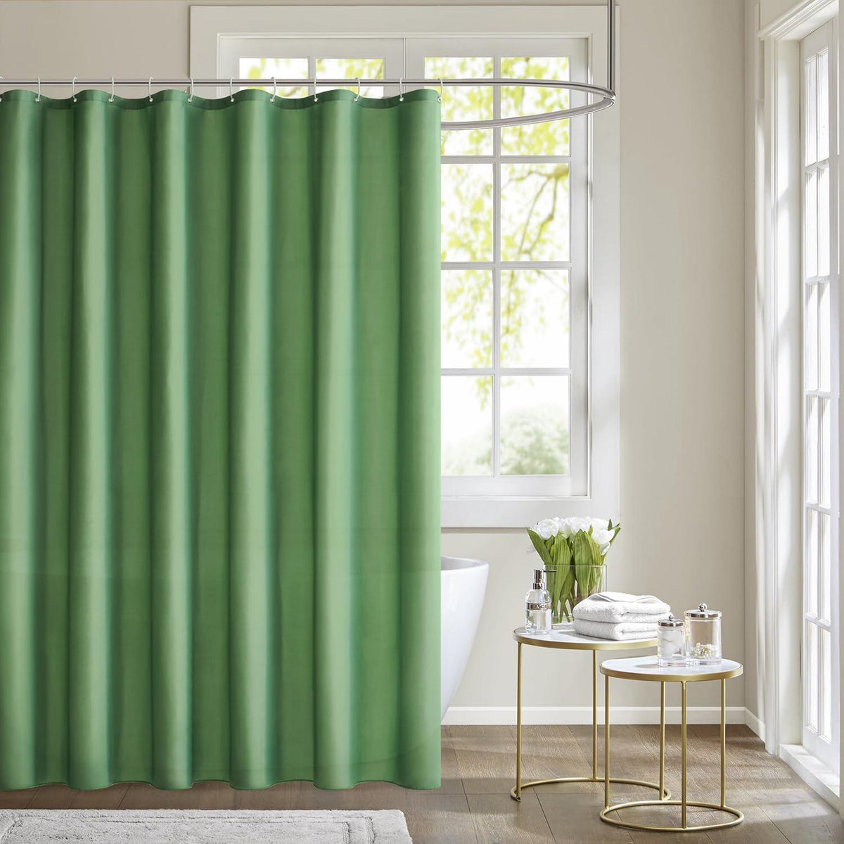 MIULEE Duschvorhang 150x180cm Grün Wasserdicht Anti-schimmel