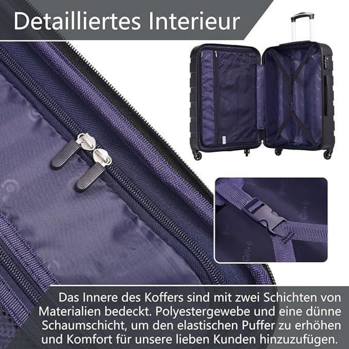 COOLIFE Koffer Set 2tlg. (S+M) – Hartschale Rot mit TSA-Schloss