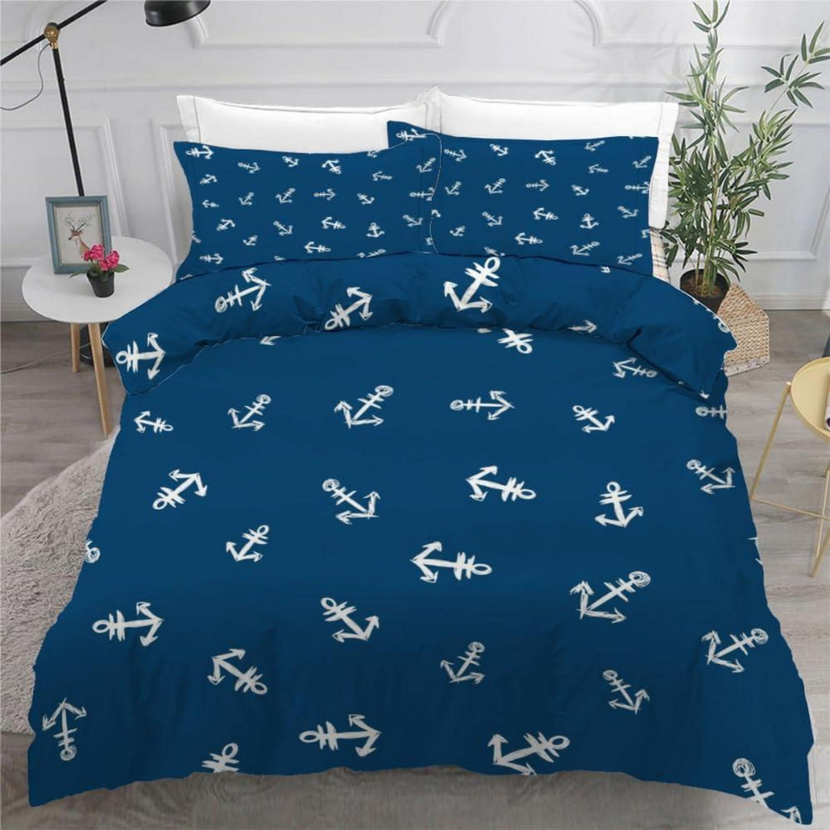 Anker 3teilig Bettwäsche Set 220x240 cm Mikrofaser