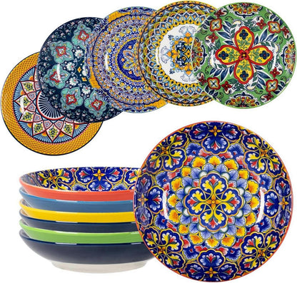 Suppenteller Porzellan 700ml 6er Set Bohemian Style