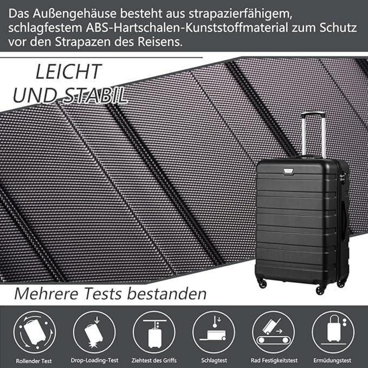 Hartschalen Koffer Set 2tlg (M+L) Spinell Rot