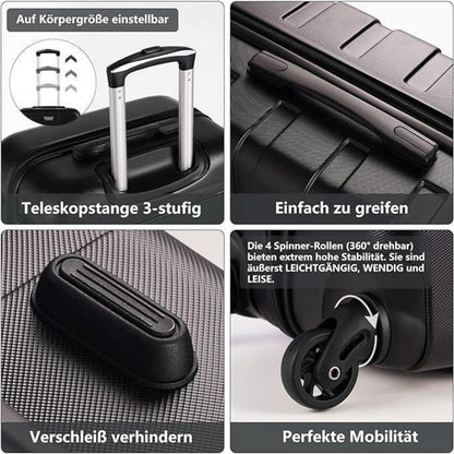 Hartschalen Koffer Set 2tlg (M+L) Spinell Rot