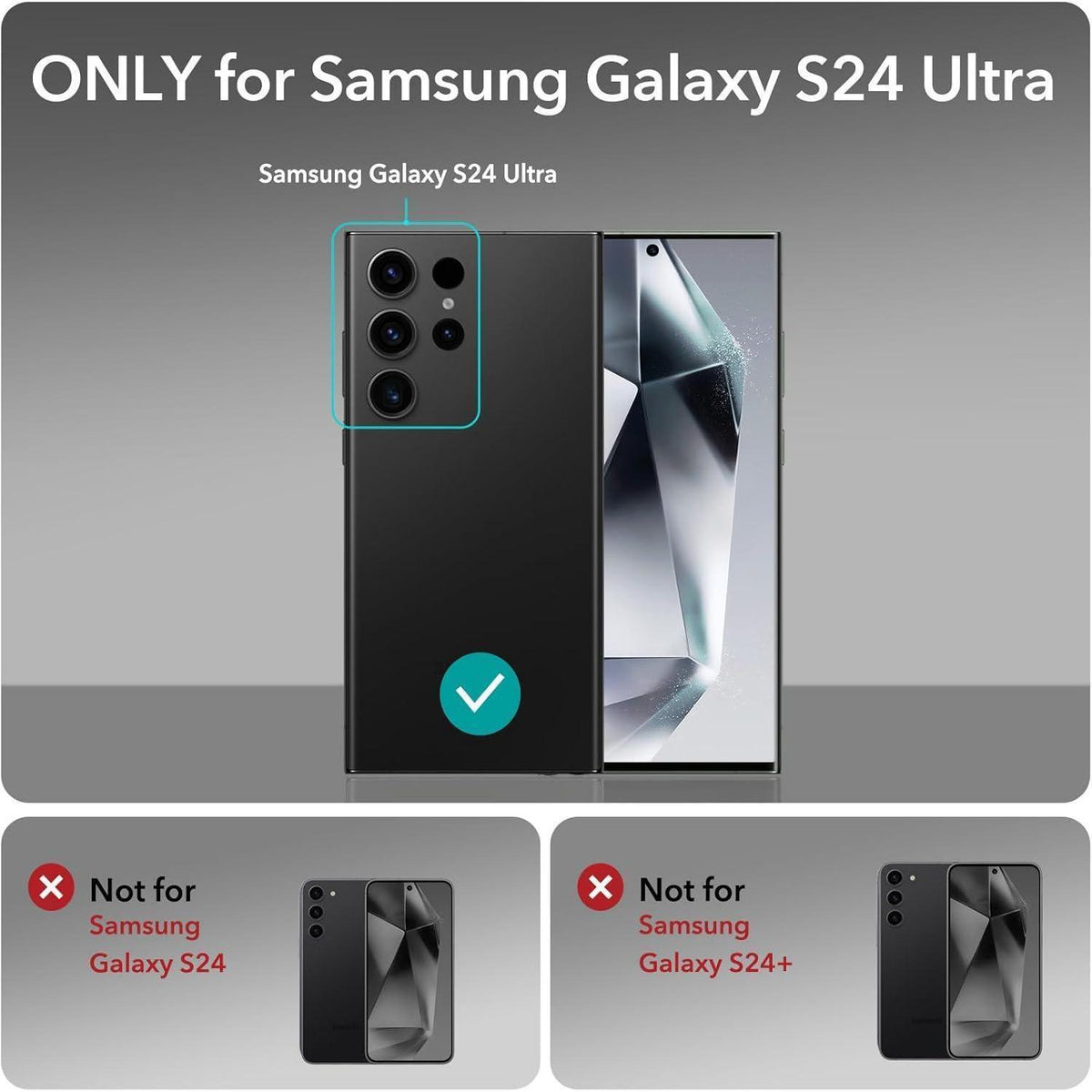 Galaxy S24 Ultra Hülle mit Ständer, Militärschutz, Klar