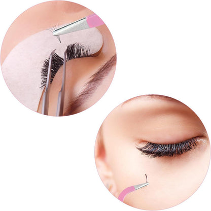 Präzisionspinzette Edelstahl 2 Stück Wimpernverlängerung Pinzette Set
