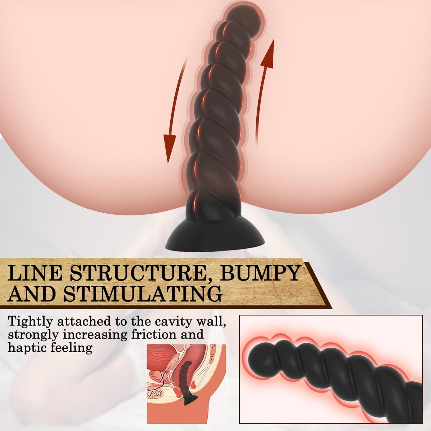 Analplug Schwarz Silikon Saugnapf Dildo Analdildo Set