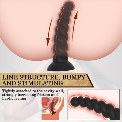 Analplug Schwarz Silikon Saugnapf Dildo Analdildo Set