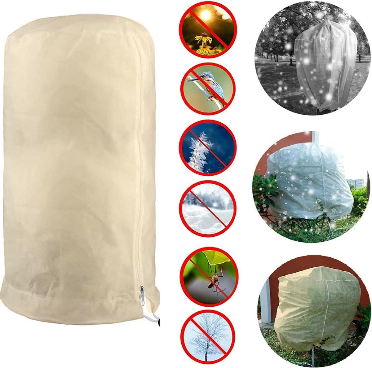 Winter Pflanzenschutzsack für Kübelpflanzen 140x200cm Gelb