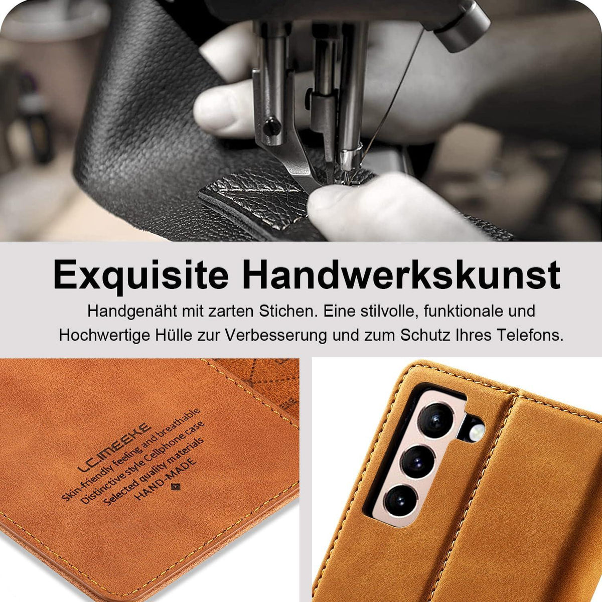 Handyhülle für Samsung S24 Plus Leder Flip Wallet mit