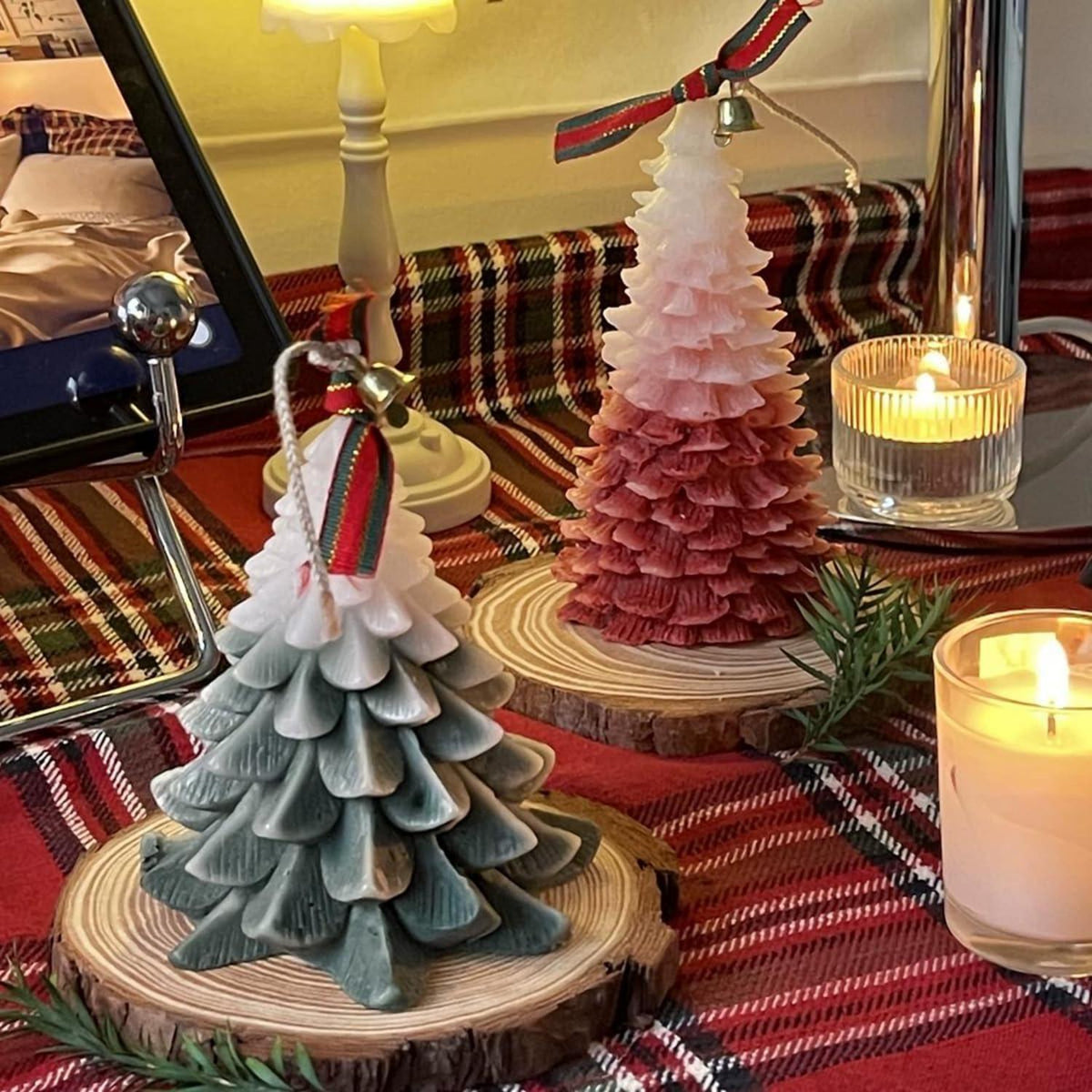 Silikon Gießform Weihnachtsbaum – 2er Set für Kerzen & DIY