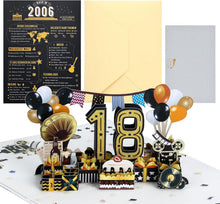 Joyoldelf 18. Geburtstagskarte 2006 Jahrgang Pop Up 3D Karte