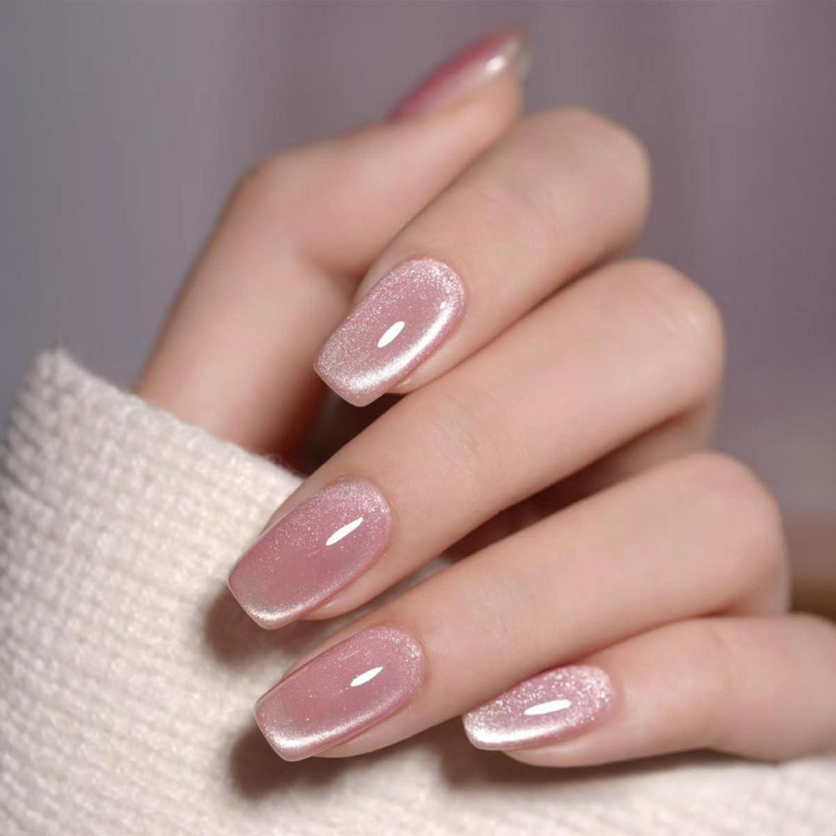 Cat Eye Nägel Zum Aufkleben – Pink French Press on Nails