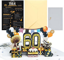 Geburtstagskarte 60 1964 Jahrgang Geschenk Pop Up Karte