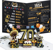 70. Geburtstagskarte 1954 Jahrgang Pop Up 3D Karte Umschlag