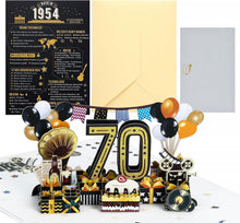 Joyoldelf 3D Pop Up Geburtstagskarte 70 1954 Jahrgang