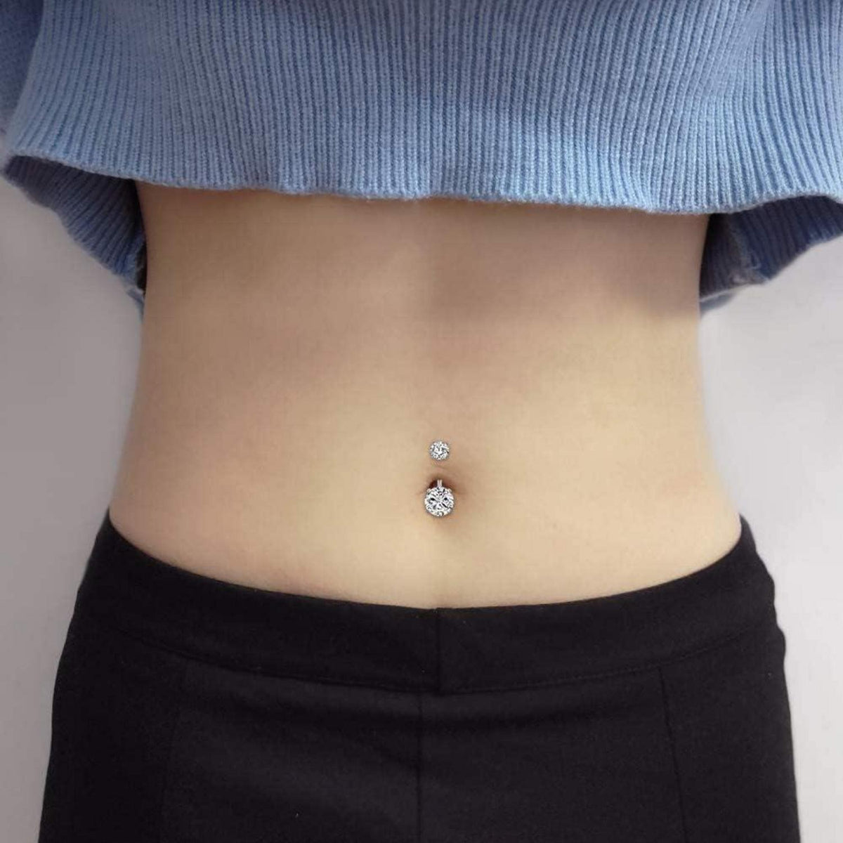 Bauchnabelpiercing 3er Set 10mm Chirurgenstahl Silber Gold Herz Schmetterling