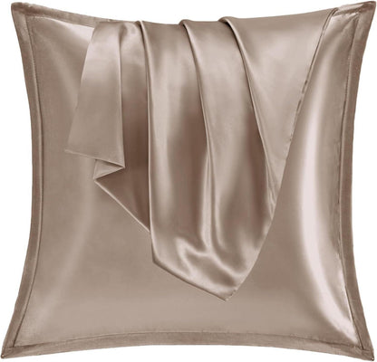 Satin Kissenbezug 80x80 2er Set Weich Seidenkissenbezug Curly Haar