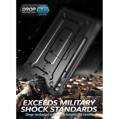 Robuste Hülle mit Ständer für Samsung Galaxy Tab S9 FE Plus 12,4 Zoll Schwarz