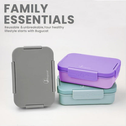 Bento Box Kinder 1300ML Auslaufsicher mit 5 Fächern Lila