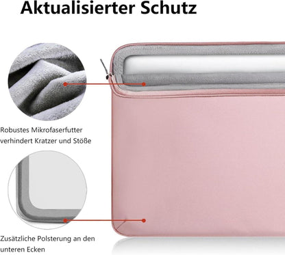 Laptophülle 15 Zoll MacBook Air 360°Schutz Voova Laptoptasche Pink